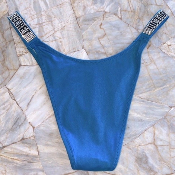 38С Large SHINE STRAP BOMBSHELL ADD 2 CUPS SWIM TOP LOGO CRYSTALS SWIM - Picture 10 of 11